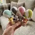 Hot air balloon baby mobile Amigurumi Pattern step 1 - construction progress