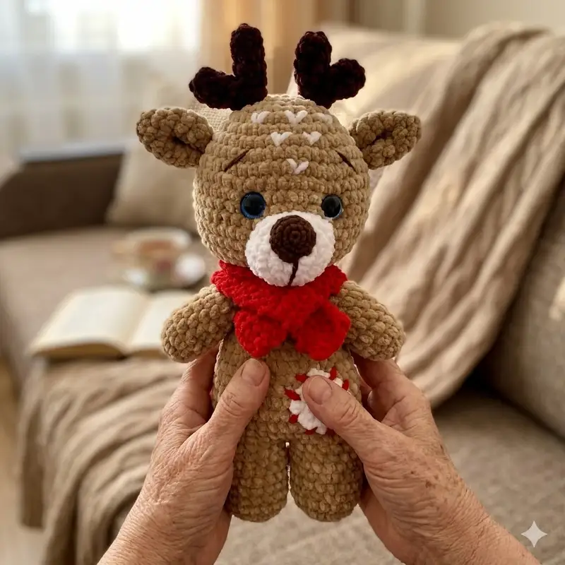 Complimentary Beginner Friendly crochet pattern: Deer Crochet Amigurumi Pattern - Simple to follow guide