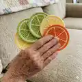 Citrus Slice Coasters Pattern step 3 - details and accessories