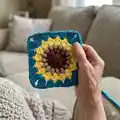 Sunflower Lovers Granny Square Pattern step 4 - final assembly and finishing