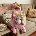 Plush Backpack Unicorn Amigurumi Pattern step 1 - construction progress