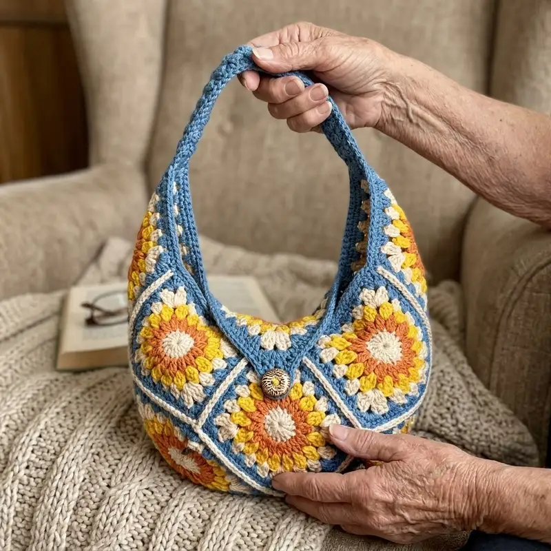 Complimentary Intermediate crochet pattern: Molly Boho Bag Amigurumi Pattern - Simple to follow guide