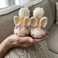 Hoppy Baby Bunny Slippers Pattern step 4 - final assembly and finishing