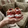 Fox Booties Pattern step 1 - construction progress