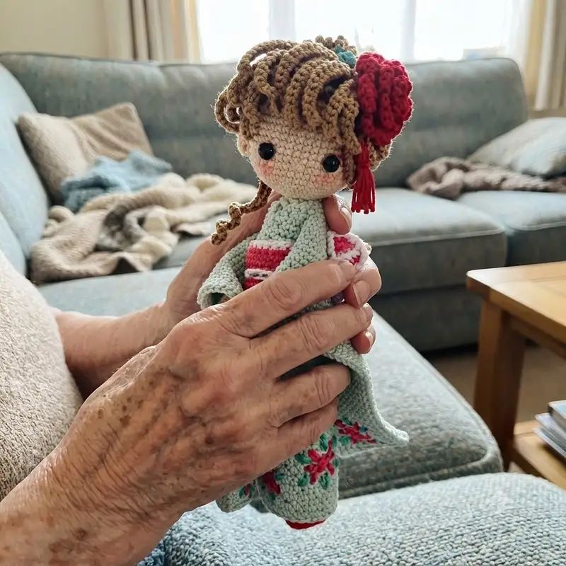 Quality crochet pattern: Kimono Baby-Kyoko Amigurumi Pattern - Intermediate level guide with complete instructions