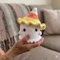 No Sew Ghosts Wearing Hats Amigurumi Pattern step 4 - final assembly and finishing
