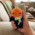 Mini Pumpkin Man Amigurumi Pattern step 4 - final assembly and finishing