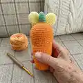 Bunny in carrot Amigurumi Pattern step 4 - final assembly and finishing