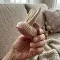 Bunny Booties Pattern step 2 - assembly progress