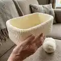 Basic Crochet Basket Pattern step 1 - construction progress