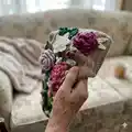 Flower Garden Hood Pattern step 2 - assembly progress