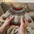 Embla's Mom Sweater Pattern step 1 - construction progress