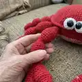 Crab Memory Game Amigurumi Pattern step 2 - assembly progress