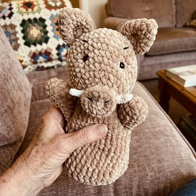 Complimentary Intermediate crochet pattern: Boar Hand Puppet Amigurumi Pattern - Simple to follow guide