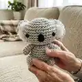 Koala Amigurumi Pattern step 2 - assembly progress