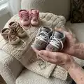 Baby Sneaker Crochet Pattern step 4 - final assembly and finishing