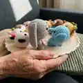 Mini Animal Amigurumi Pattern step 2 - assembly progress