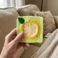 Lemon Granny Square Pattern step 1 - construction progress