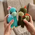 Dino Family Amigurumi Pattern step 1 - construction progress