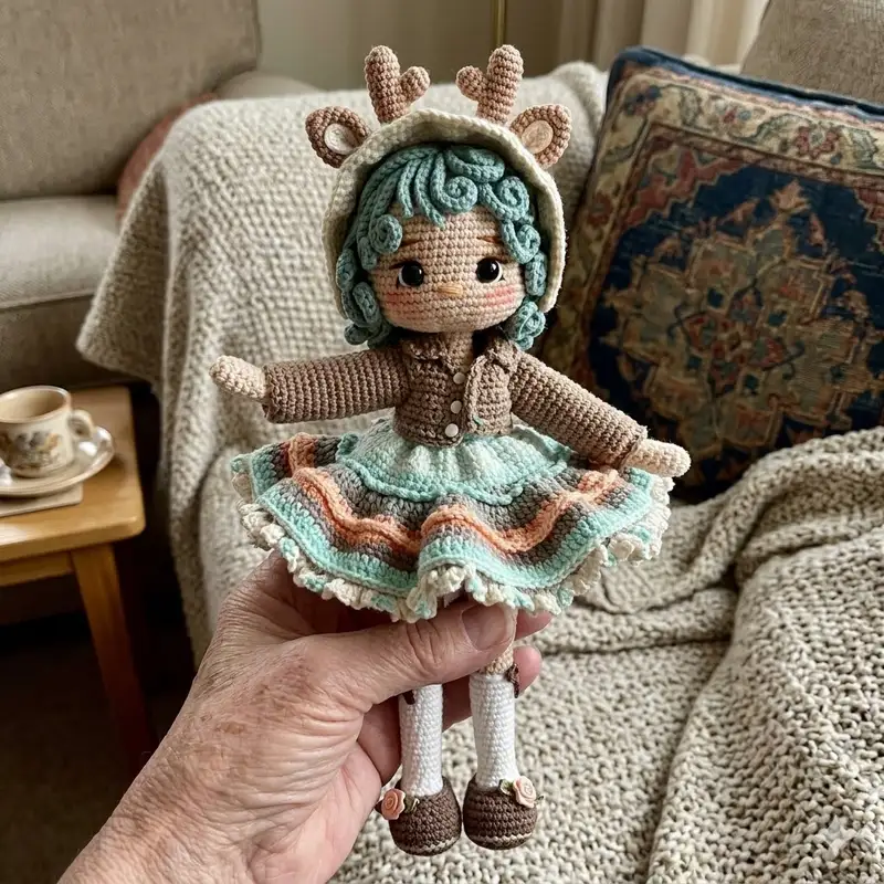 Complimentary Intermediate crochet pattern: Doll Aybuke Amigurumi Pattern - Simple to follow guide