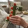 Dino's Family Amigurumi Pattern step 1 - construction progress