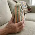Boho Flower Slouch Bag Pattern step 2 - assembly progress