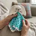 Cute Bunny Comforter Amigurumi Pattern step 1 - construction progress