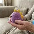 Colourful Mini Dino Amigurumi Pattern step 3 - details and accessories
