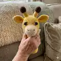 Giraffe Hand Puppet Amigurumi Pattern step 4 - final assembly and finishing