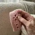 Vintage Vibes Baby Beanie Pattern step 2 - assembly progress