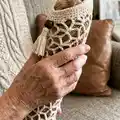 The Boho Bag Saver Pattern step 2 - assembly progress