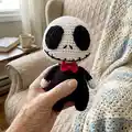 Jack Skellington & Sally Amigurumi Pattern step 1 - construction progress