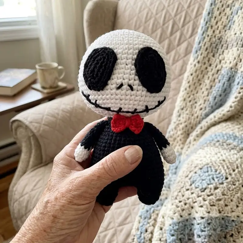 Complimentary Intermediate crochet pattern: Jack Skellington & Sally Amigurumi Pattern - Simple to follow guide