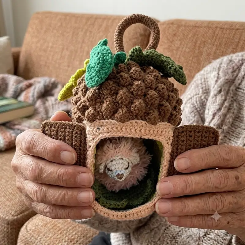 Complimentary Intermediate crochet pattern: Funny Acorn Amigurumi Pattern - Simple to follow guide