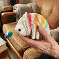 Chameleon Conrad Amigurumi Pattern step 1 - construction progress