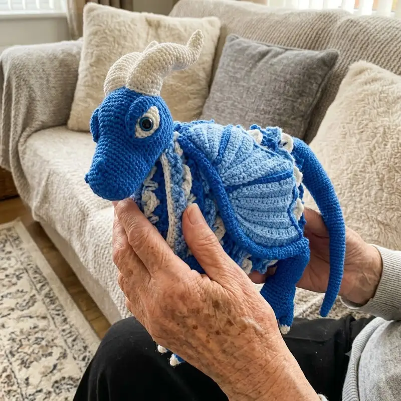 Complimentary Intermediate crochet pattern: 3in1 Ice Dragon Baby Blanket Pattern - Simple to follow guide