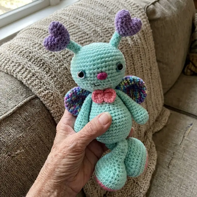 Quality crochet pattern: Blue the Butterfly Amigurumi Pattern - Intermediate level guide with complete instructions