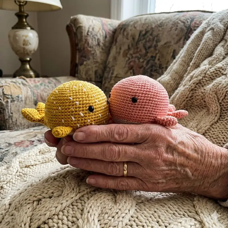 Complimentary Intermediate crochet pattern: Wallace and Wanda Whales Amigurumi Pattern - Simple to follow guide