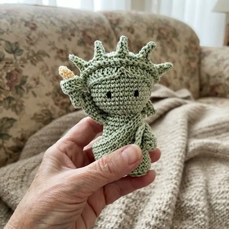 Quality crochet pattern: Lady Liberty Amigurumi Pattern - Intermediate level guide with complete instructions