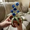 Crochet Bluebell Pattern step 4 - final assembly and finishing