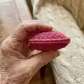 Conversation Candy Hearts Amigurumi Pattern step 2 - assembly progress