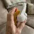 Baby Rattle Amigurumi Pattern step 2 - assembly progress