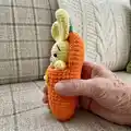 Bunny in carrot Amigurumi Pattern step 2 - assembly progress