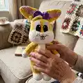 Cute Bunny Amigurumi Pattern step 1 - construction progress