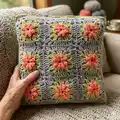 Flower Garden Throw Pillow Pattern step 3 - details and accessories