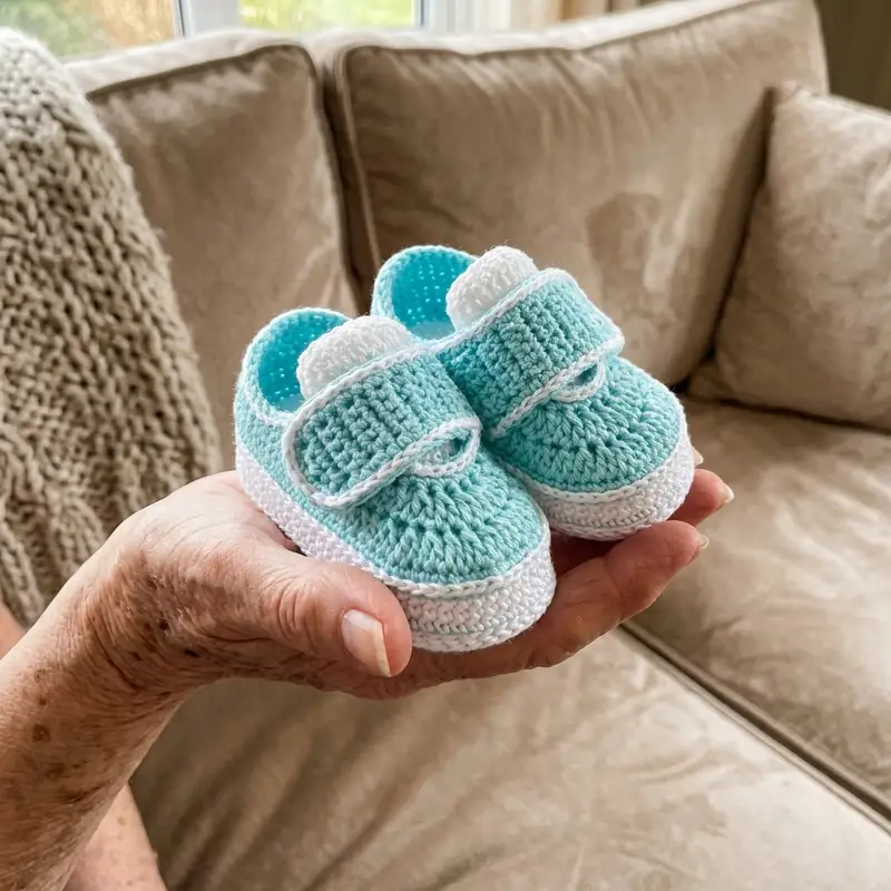 Quality crochet pattern: Velcro sneakers Pattern - Intermediate level guide with complete instructions