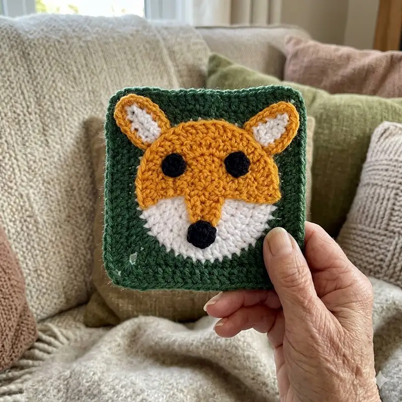Complimentary Beginner Friendly crochet pattern: Fox Granny Square Pattern - Simple to follow guide