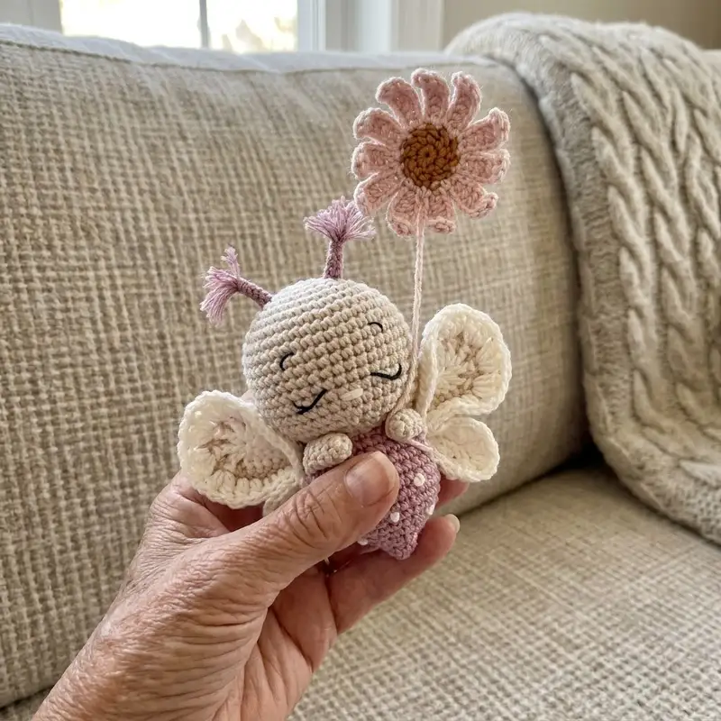 Quality crochet pattern: Elvina, the delicate butterfly Amigurumi Pattern - Intermediate level guide with complete instructions