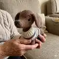 Yumi the Dachshund Amigurumi Pattern step 2 - assembly progress