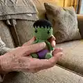 Mini Hulk Amigurumi Pattern step 1 - construction progress
